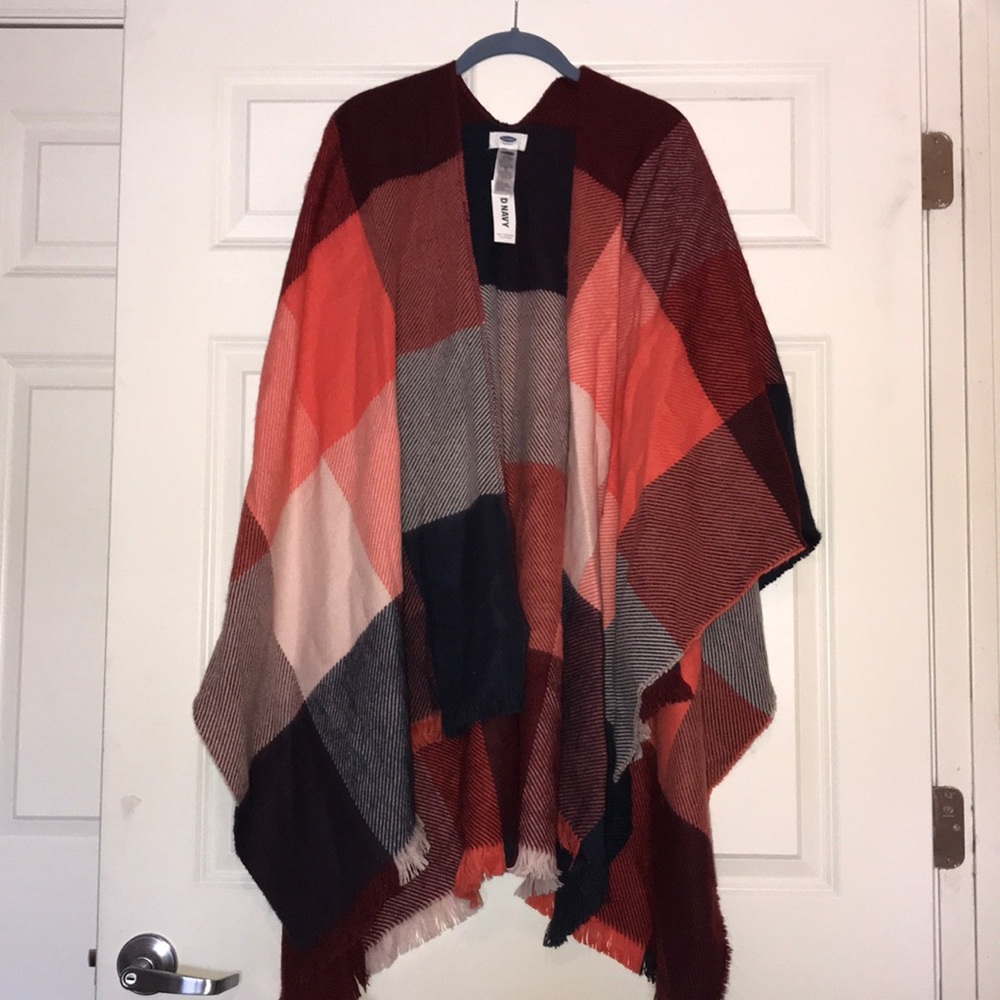 Old Navy Plaid Poncho